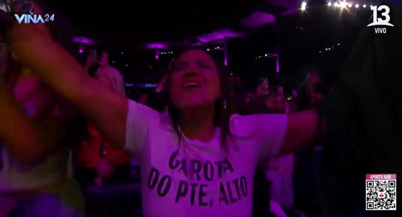 Pamela Leiva en el show de Anitta en Viña 2024