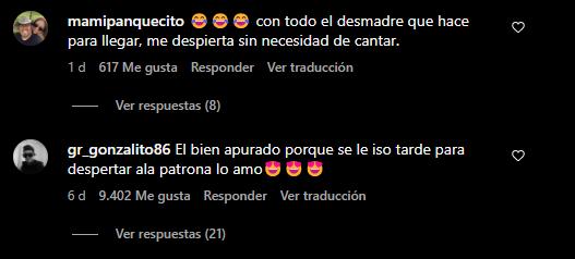 Comentarios publicación. Créditos: Instagram @eldiariony