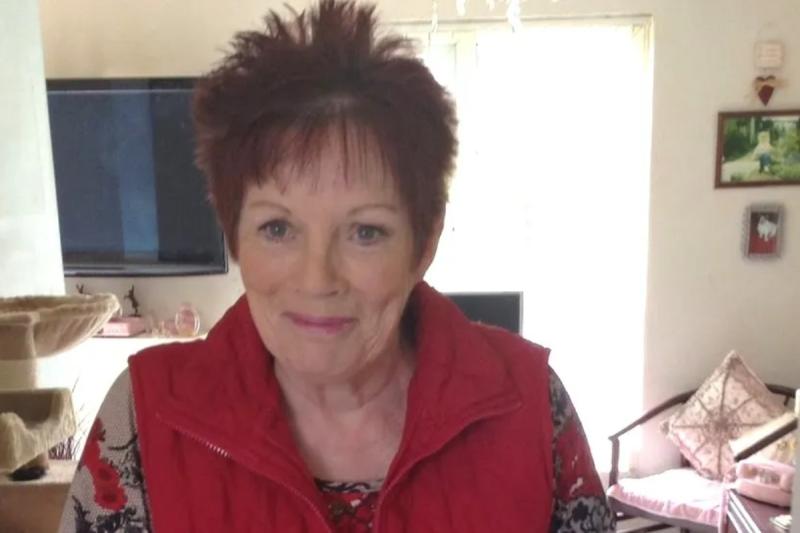 Anne Hughes, la mujer de 72 años elevada por cortina metálica - Créditos BBC