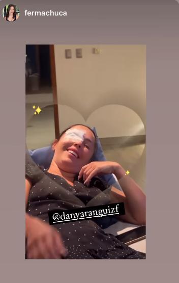 Daniela Aránguiz sufrió la picadura de un insecto durante la última jornada del Festival de Viña.