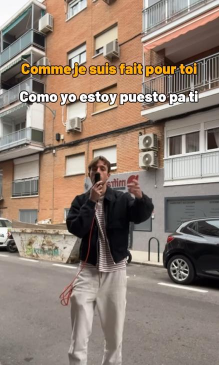 El cantante hizo un cover en francés de la popular canción chilena - Créditos: @dele_gt