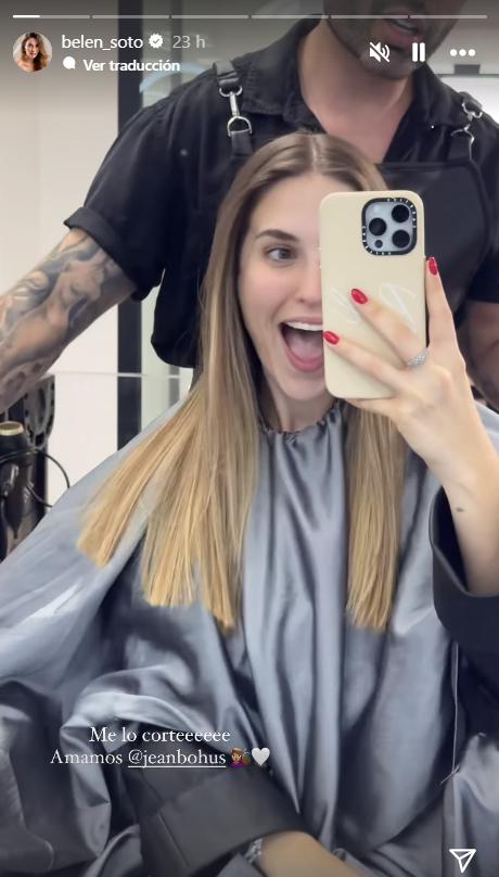 Belén Soto mostró su nuevo look tras cortar varios centímetros su pelo. (Instagram)