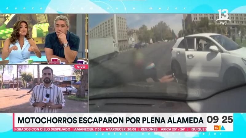 Banda de motochorros arrancó por Alameda