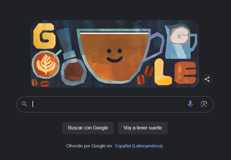 Así es el doodle del flat white en Google - Créditos: Captura
