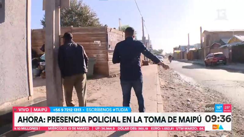 Toma de Maipú tiene presencia policial