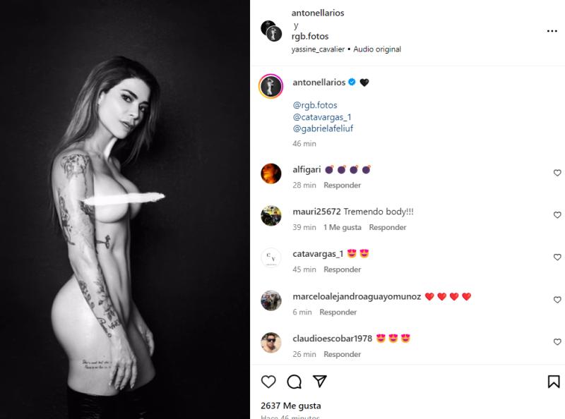 Antonella Ríos sorprendió con sesión de fotos al desnudo.