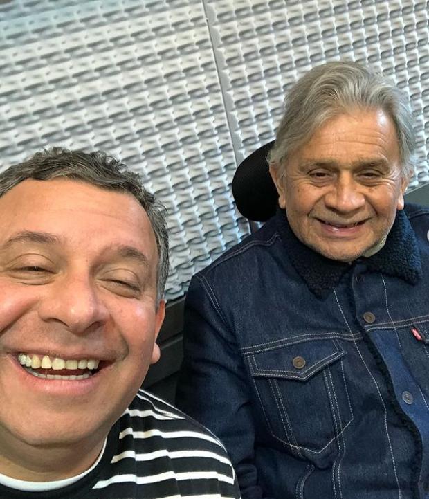 Willy Sabor junto a su padre, quien falleció a inicios de marzo.