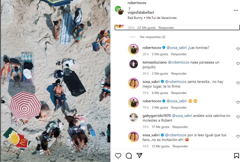 El coqueto intercambio entre Sabrina Sosa y Roberto Cox que encendió los rumores de 'remember'