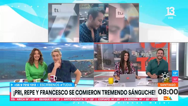 José Luis Repenning explicó el sándwich que se comió en compañía de Francesco y Pri