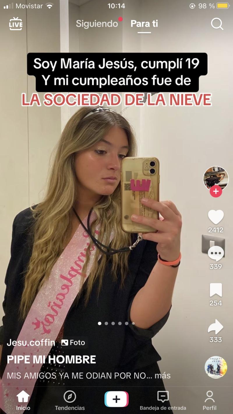 Cumpleaños con temática La Sociedad de la Nieve - Créditos: Twitter