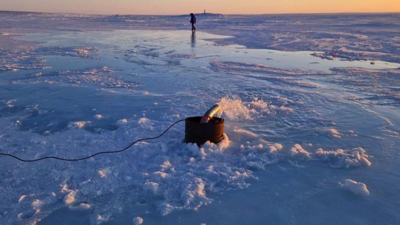 Científicos durante el proyecto para salvar el hielo marino. Créditos: REAL ICE