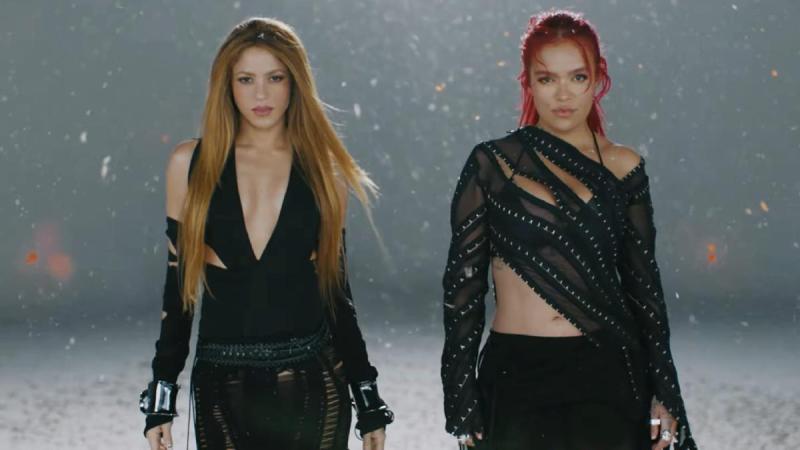 Karol G y Shakira en la canción que comparten - Créditos: Captura
