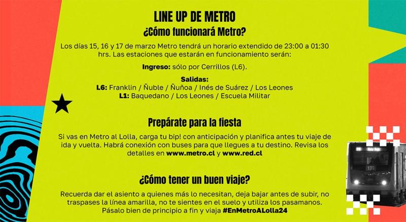 Detalles del horario Metro de Santiago