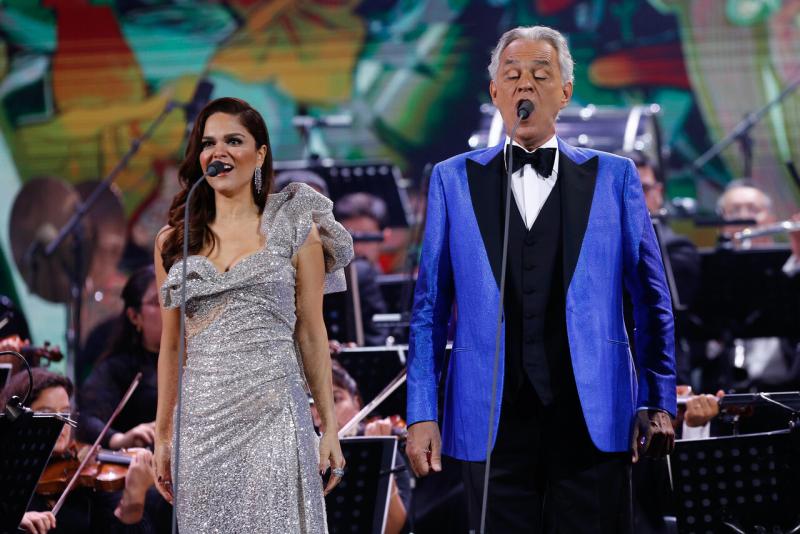 Larisa y Andrea Bocelli en Viña