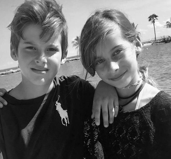 Felipe Viel y sus hijos adoptivos en Estados Unidos