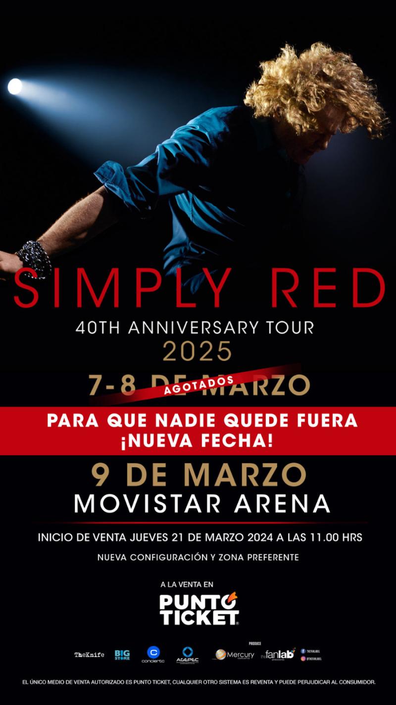 Simply Red anuncia nueva fecha en Chile, 2025