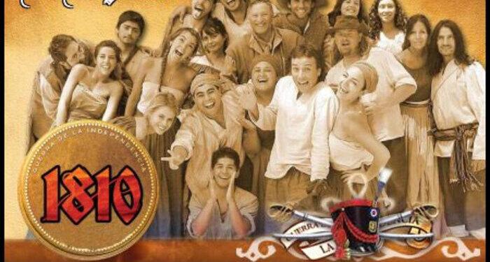 El elenco de "1810", donde participó Bruno Grossi