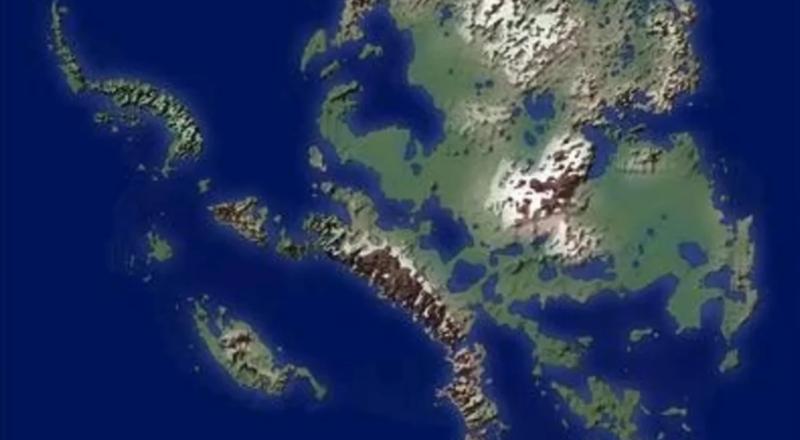 Mapa de la Antártida sin hielo. Créditos: Reddit