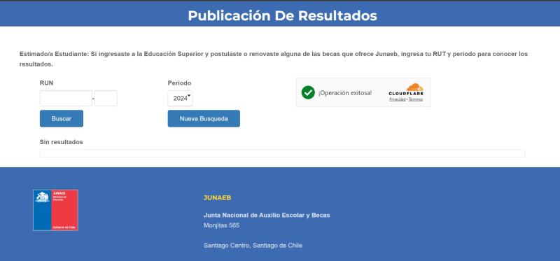 Becas Junaeb - Captura de pantalla