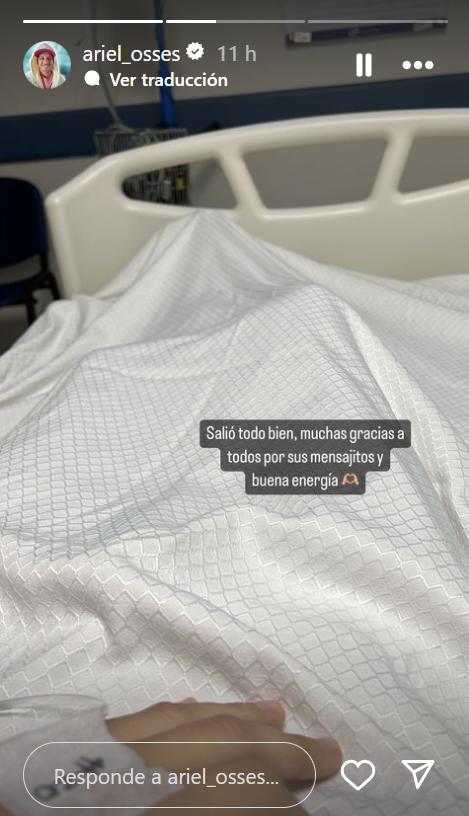 Historia de Ariel Osses tras su operación.