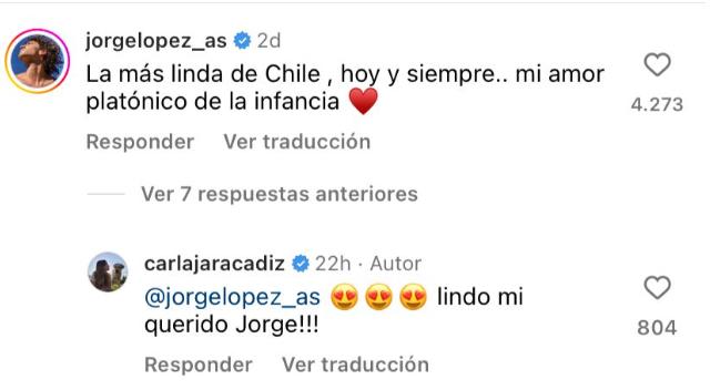 La reacción de Carla Jara al coqueteo de Jorge López.