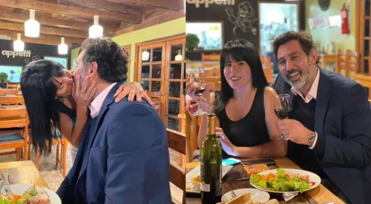 Anita Alvarado junto a su nuevo pololo, Pablo Vargas.