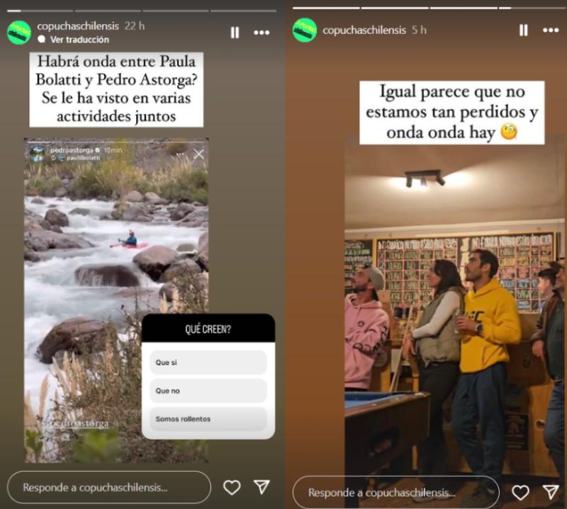 Pedro Astorga fue sorprendido de lo más cercano con Paula Bolatti (Créditos @copuchaschilensis)