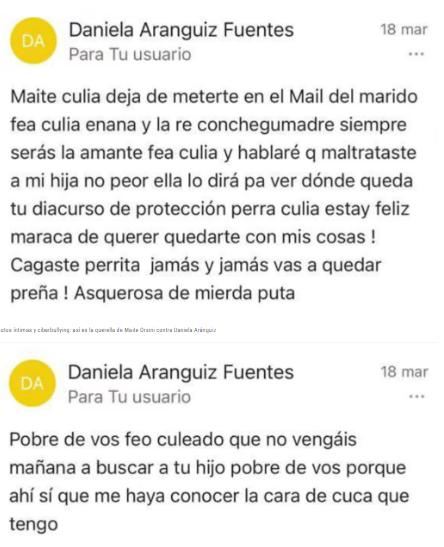 Una de las últimas pruebas que habría gatillado la decisión de Maite Orsini de querellarse en contra de Daniela Aránguiz.