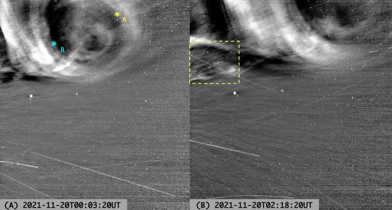 Fenómeno conocido como la inestabilidad de Kelvin-Helmholtz. Créditos: NASA