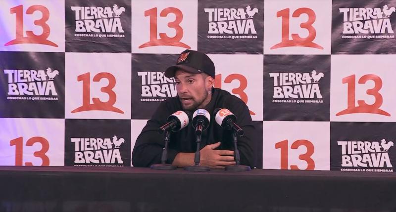 Luis Mateucci en conferencia de prensa de Tierra Brava