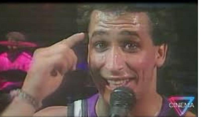 Álvaro Scaramelli junto a 'Cinema' en Viña 1987