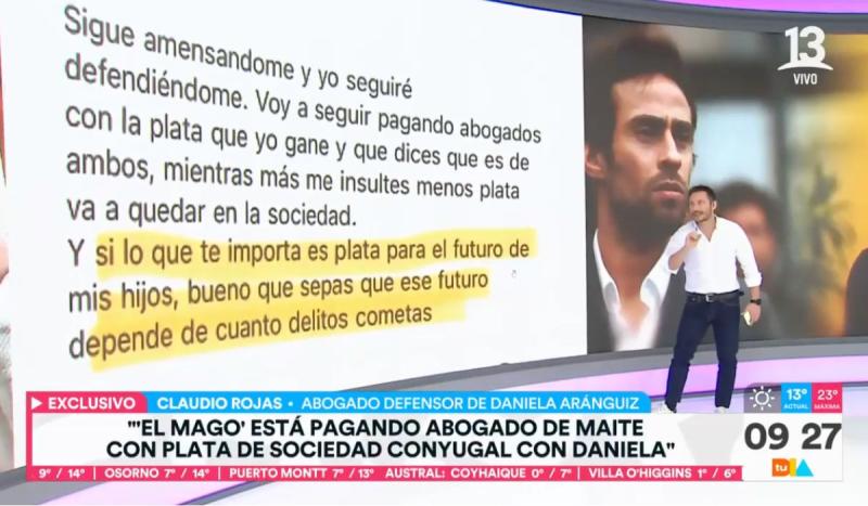 Correo de Jorge Valdivia a Daniela Aránguiz - Tu Día