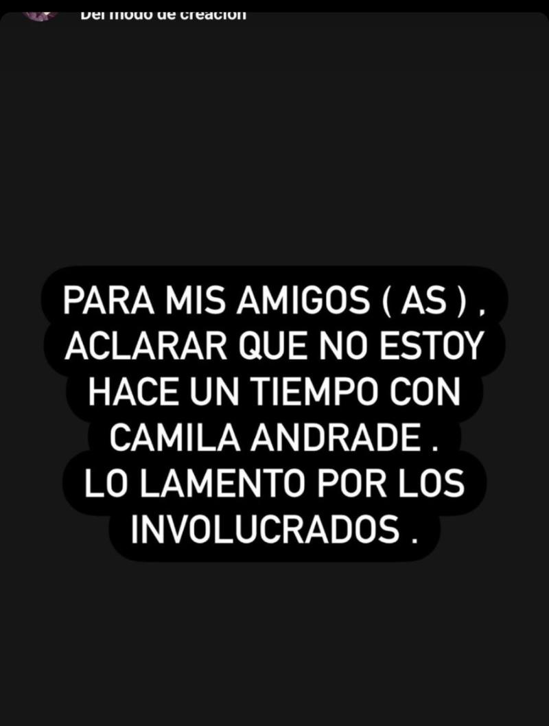 Expareja de Camila Andrade - Instagram