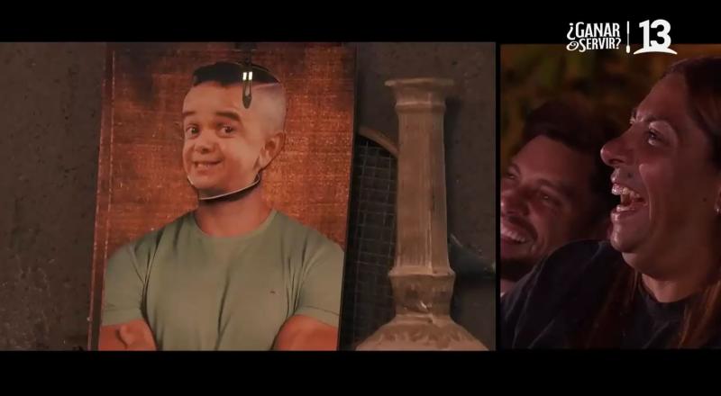 Montaje de la cara de Miguelito en el cuerpo de Fabio en Tierra Brava