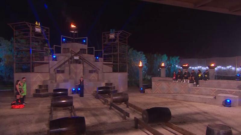 Daniela Aránguiz y Luis Mateucci antes del duelo de eliminación de Tierra Brava