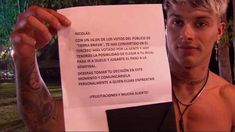 Nico Solabarrieta, el tercer participante más votado de Tierra Brava