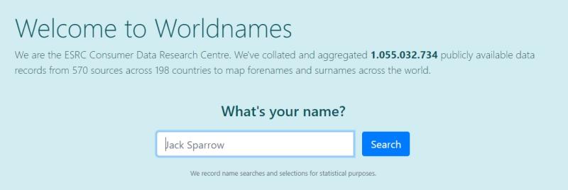 Aplicación para saber qué tan común es tu apellido