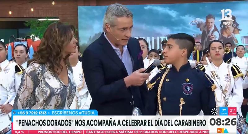 Celebramos el Día del Carabinero con la banda Penachos Dorados. Créditos: Tu Día