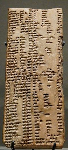 Lexicón de arcilla sumerio-acadio.