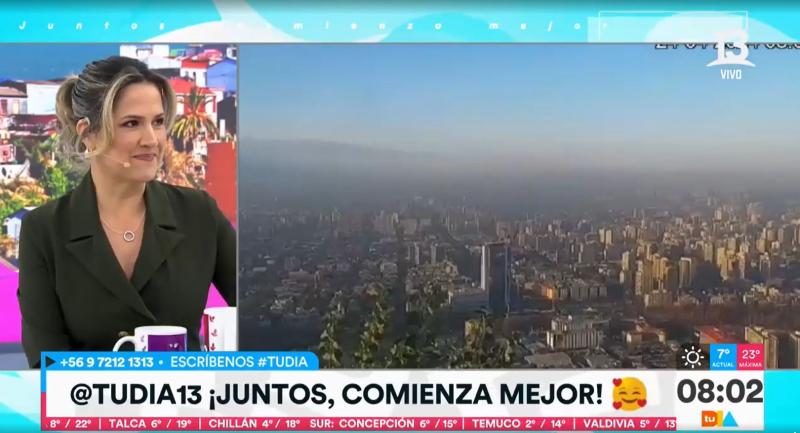 Michelle Adam da su pronóstico del tiempo para la Región Metropolitana