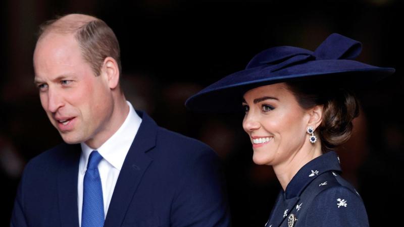 Kate Middleton junto al príncipe Guillermo.