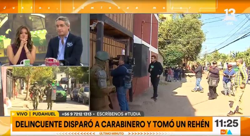 Sujeto huye de fiscalización y dispara a Carabineros en Pudahuel