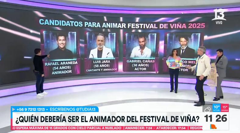 Estos son algunos de los candidatos para animar el Festival de Viña - Créditos: Tu Día