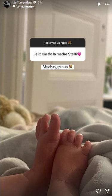Steffi Méndez celebró su primer Día de la Madre junto a su bebé.