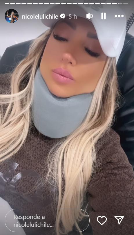 Nicole Moreno terminó en la clínica tras sufrir accidente de tránsito.