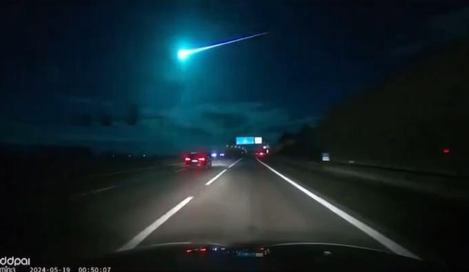 Así se vio el bólido en España y Portugal - Créditos: Captura