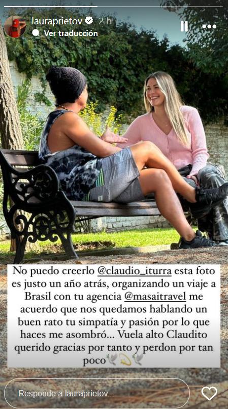 El conmovedor adiós de Laura Prieto a Claudio Iturra.