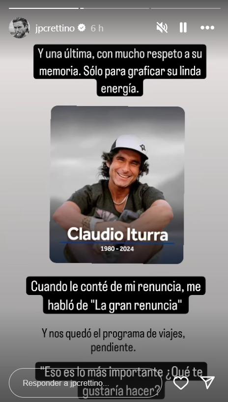 Jean Philippe Cretton reveló noble gesto de Claudio Iturra.