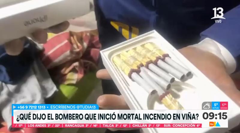 Aparatos incendiarios que usó el bombero para iniciar las llamas en la región de Valparaíso - Créditos: Tu Día