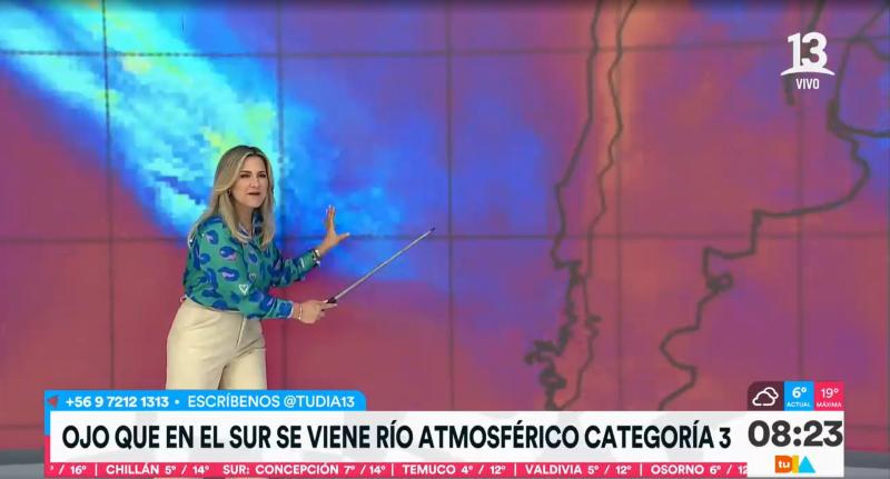 Río atmosférico categoría 3 llega al sur del país